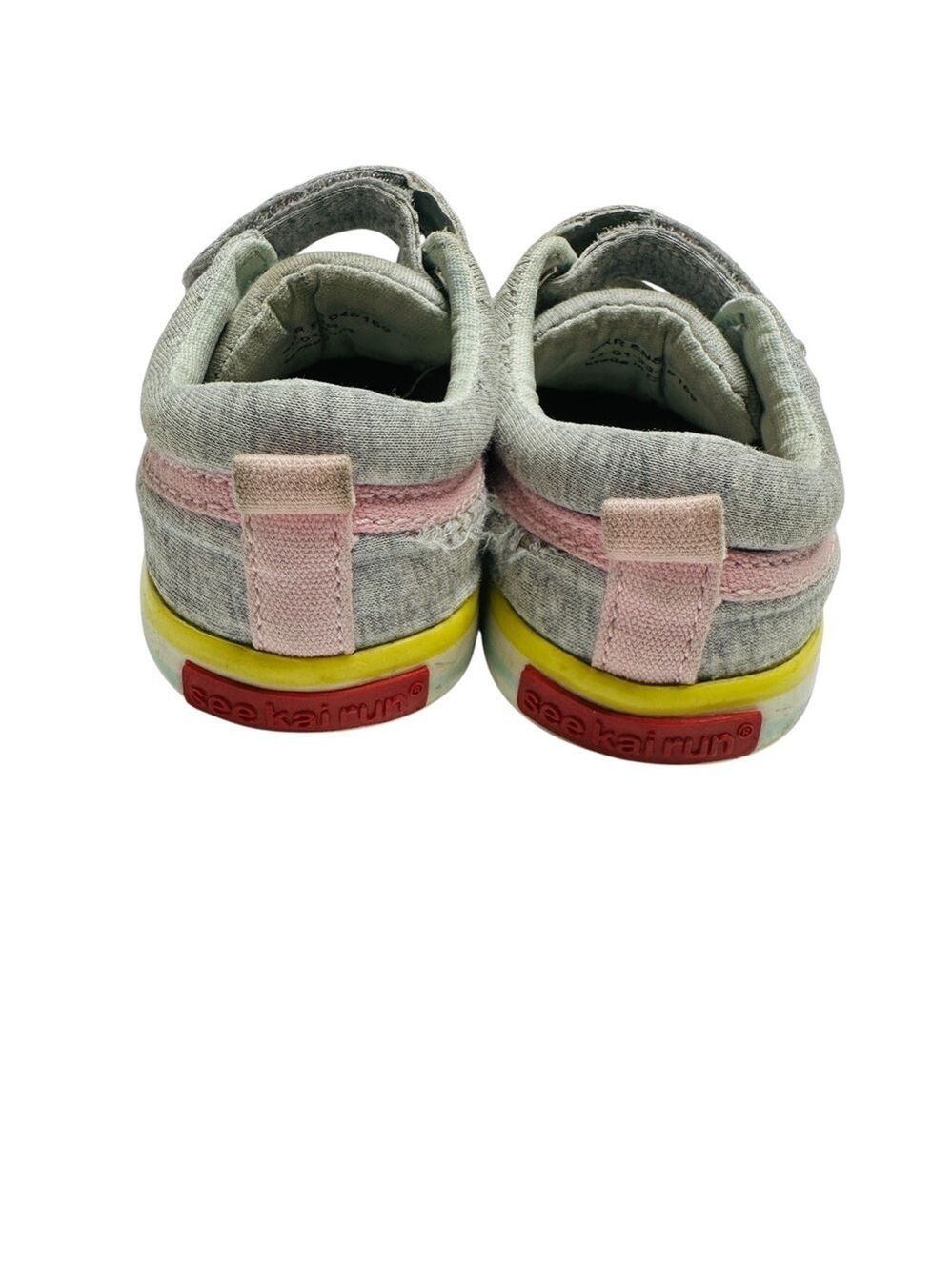See Kai Run Toddler Size 5 Rainbow Gray Sneakers Hook & Loop Strap - Picture 6 of 12